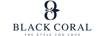 Professional logo design for BlackCoral, featuring a sleek and modern aesthetic.